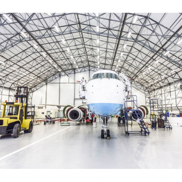 Custo dos perfis Estrutura de aço Espaço de armação de hangar galpão aerodrome Aeroshed